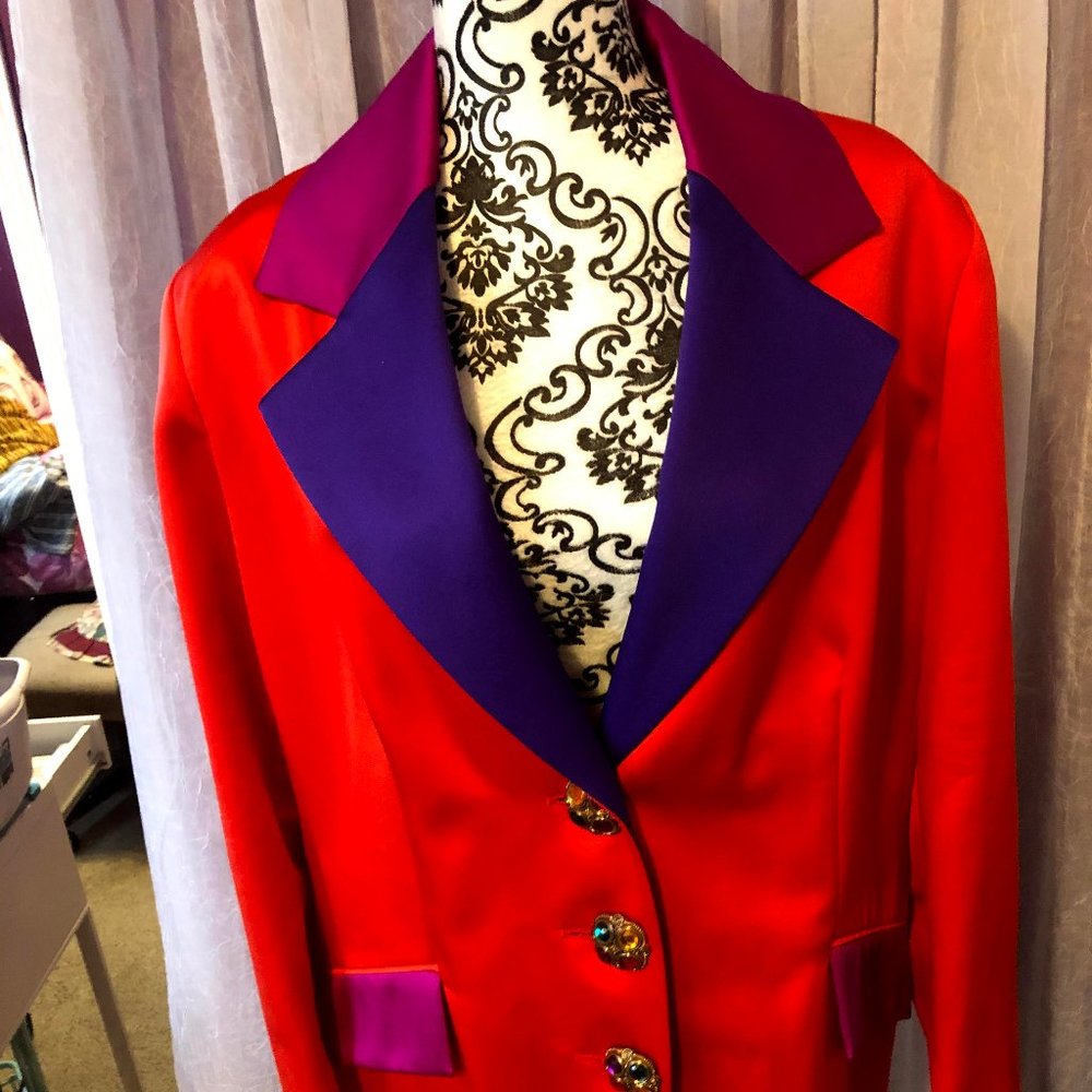 Vintage Color Block Blazer